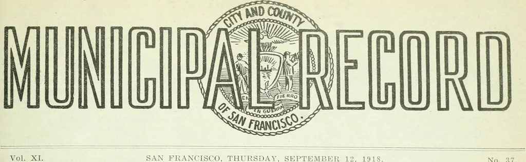 An illustration from Municipal record, 1908, leaf 296