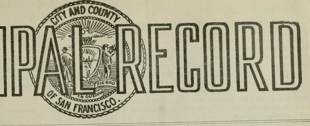 An illustration from Municipal record, 1908, leaf 296