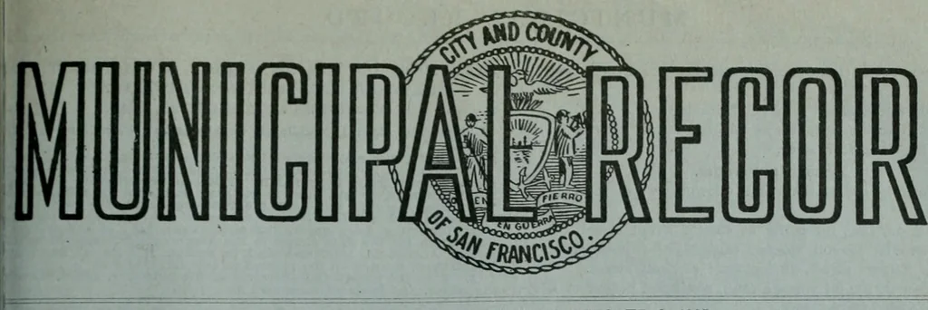 An illustration from Municipal record, 1908, leaf 350
