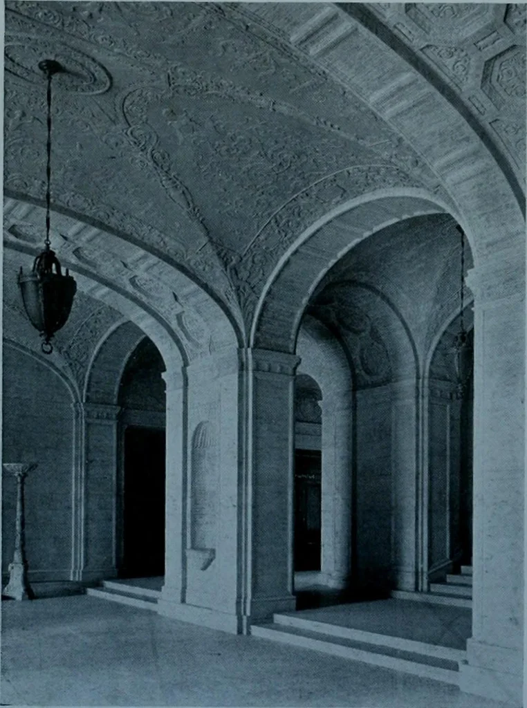 An illustration from Municipal record, 1908, leaf 411