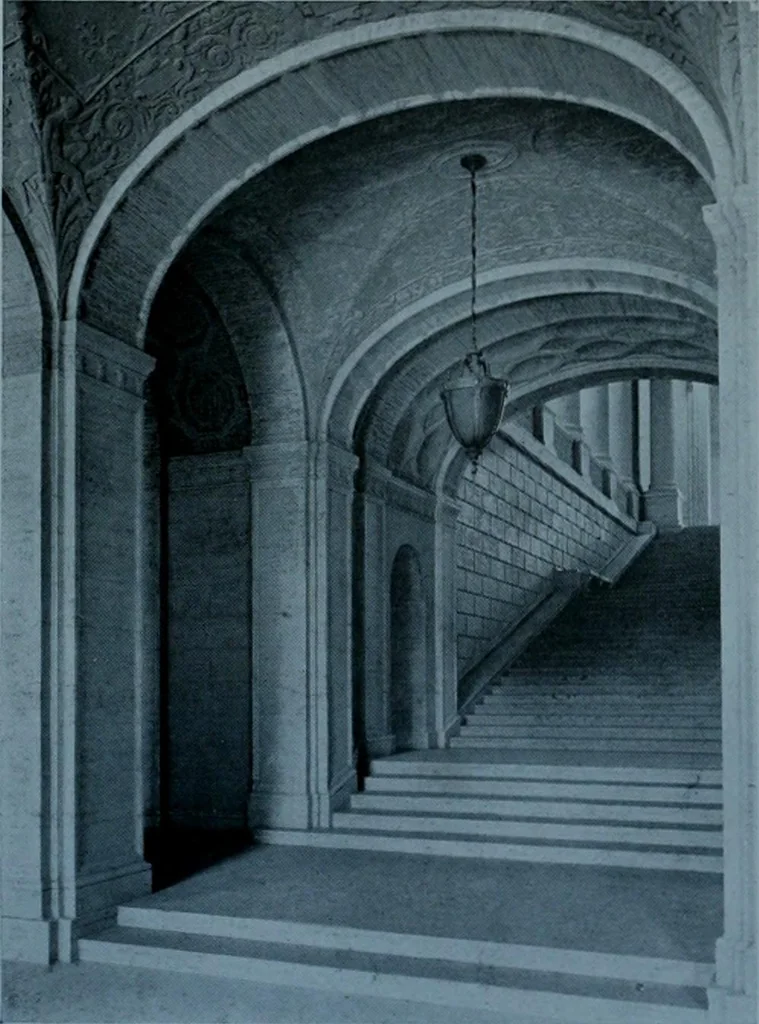 An illustration from Municipal record, 1908, leaf 413