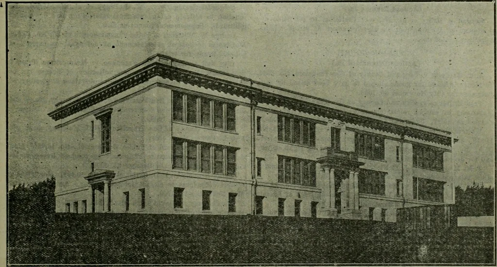 An illustration from Municipal record, 1908, leaf 104