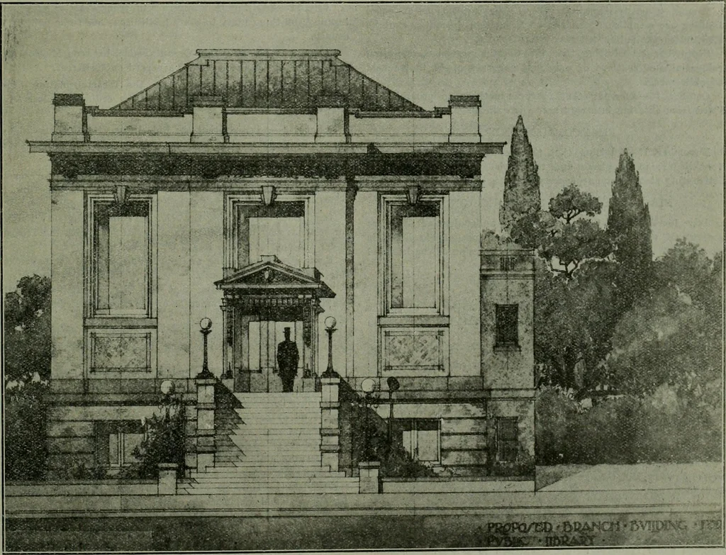 An illustration from Municipal record, 1908, leaf 116