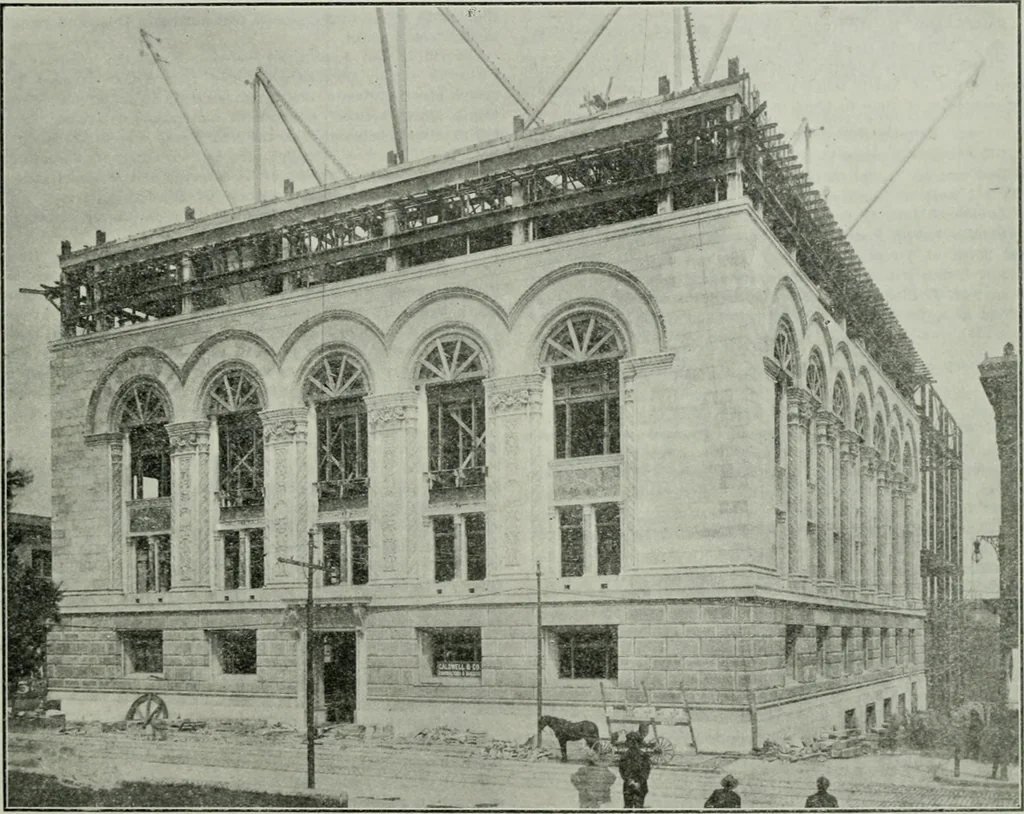 An illustration from Municipal record, 1908, leaf 360