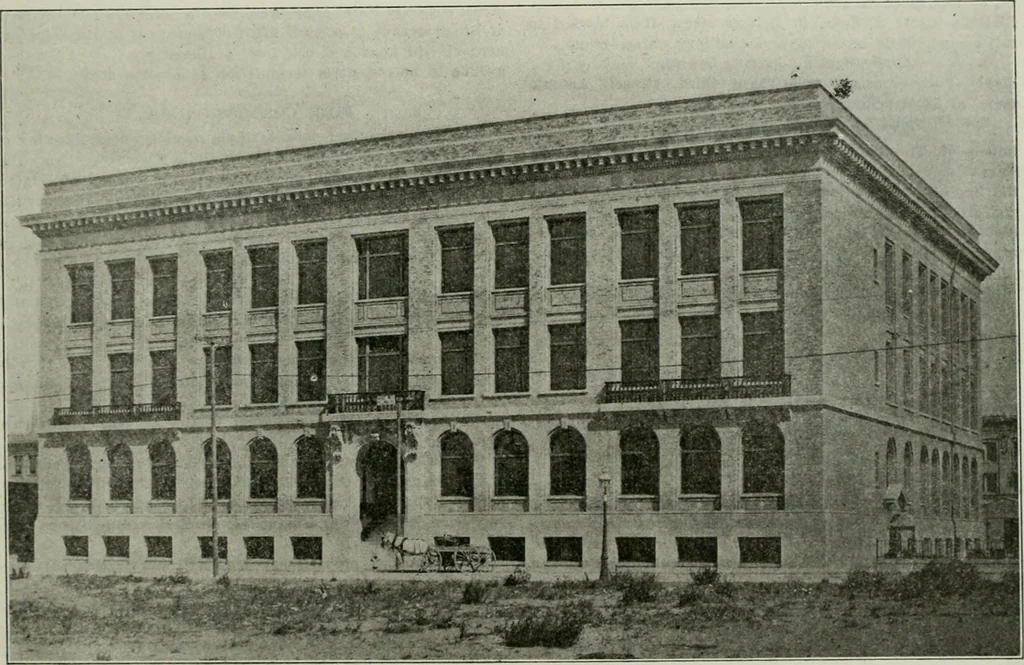 An illustration from Municipal record, 1908, leaf 452