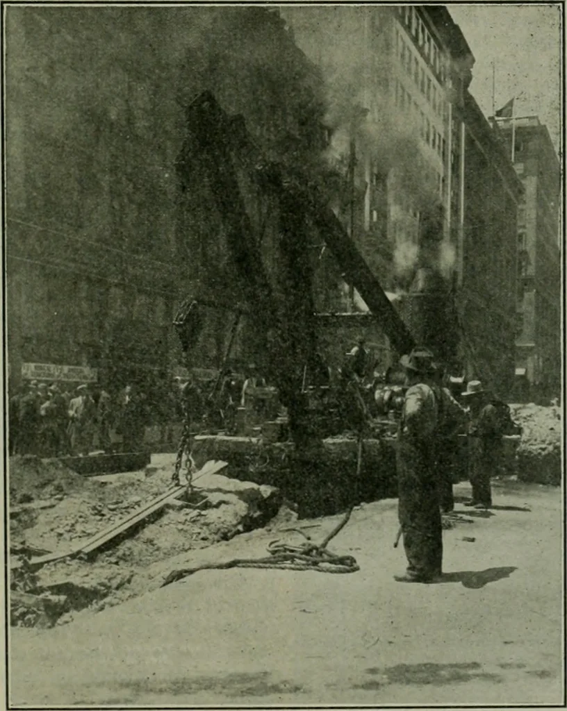 An illustration from Municipal record, 1908, leaf 244