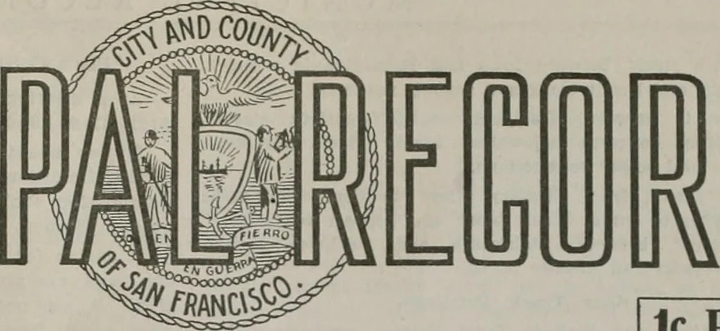 An illustration from Municipal record, 1908, leaf 154