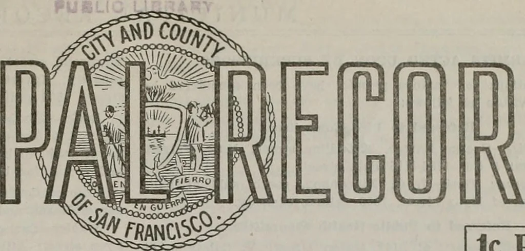 An illustration from Municipal record, 1908, leaf 218