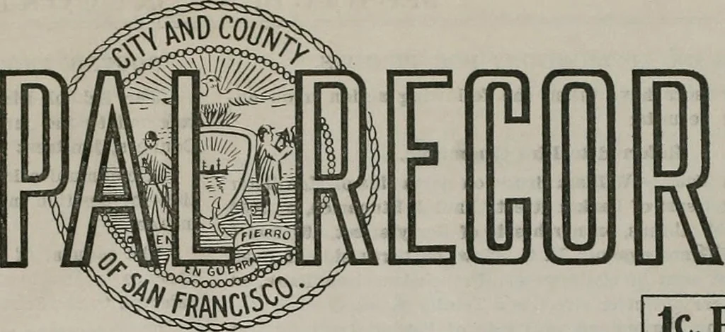 An illustration from Municipal record, 1908, leaf 6
