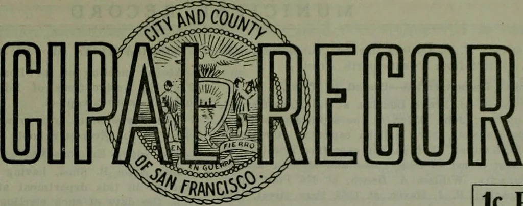 An illustration from Municipal record, 1908, leaf 318