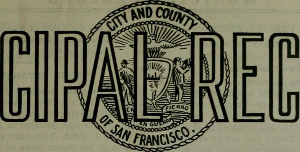 An illustration from Municipal record, 1908, leaf 94
