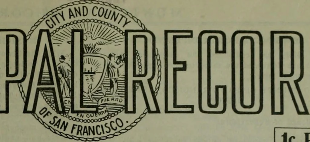 An illustration from Municipal record, 1908, leaf 214