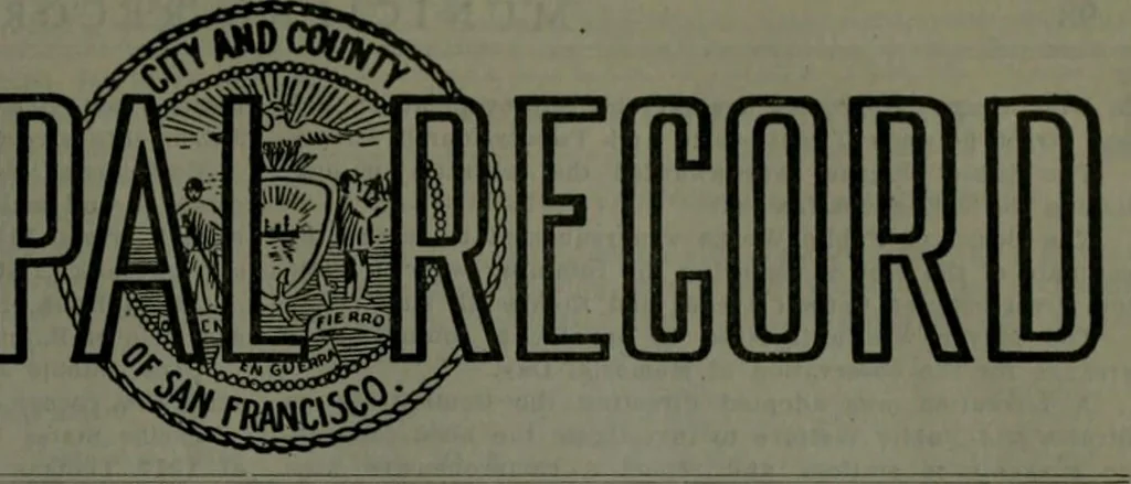 An illustration from Municipal record, 1908, leaf 100