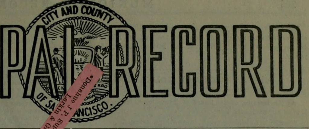 An illustration from Municipal record, 1908, leaf 208