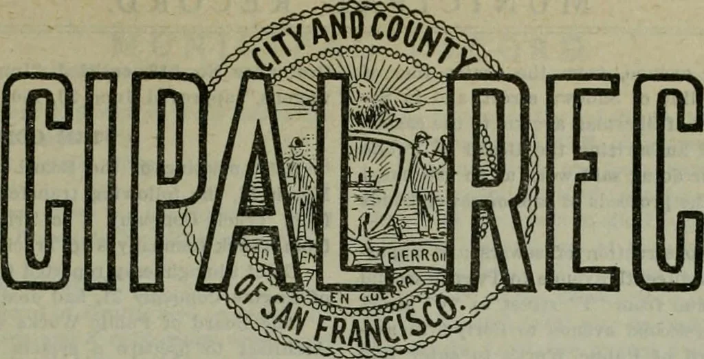 An illustration from Municipal record, 1908, leaf 115