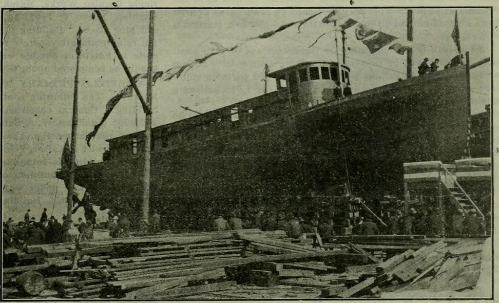 An illustration from Municipal record, 1908, leaf 199