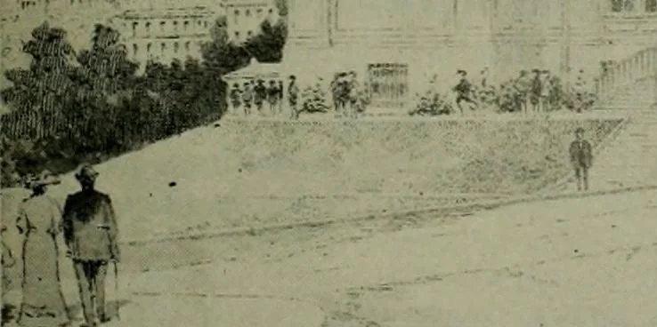 An illustration from Municipal record, 1908, leaf 327