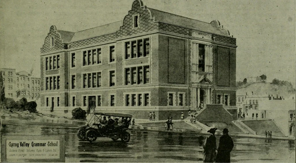 An illustration from Municipal record, 1908, leaf 459