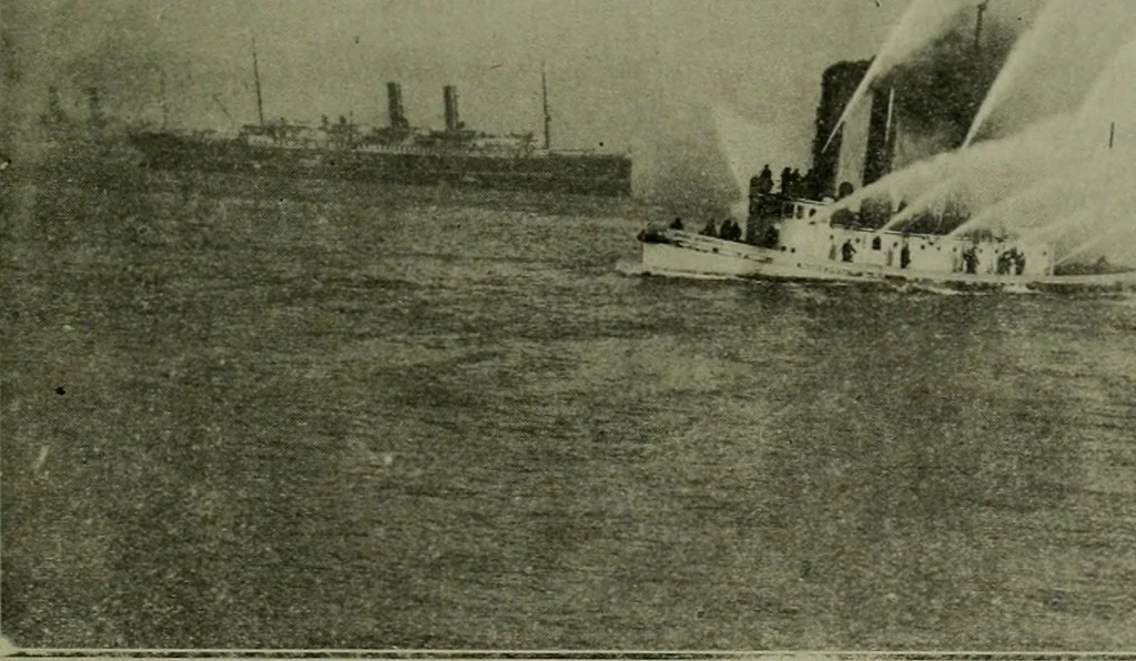 An illustration from Municipal record, 1908, leaf 483
