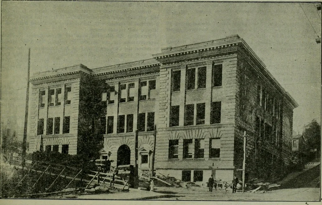An illustration from Municipal record, 1908, leaf 91