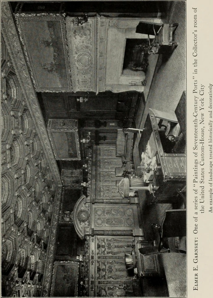 An illustration from Mural painting in America; the Scammon lectures, delivered before the Art institute of Chicago, March, 1912, and since greatly enlarged, by Edwin Howland Blashfield;, 1913, leaf 176