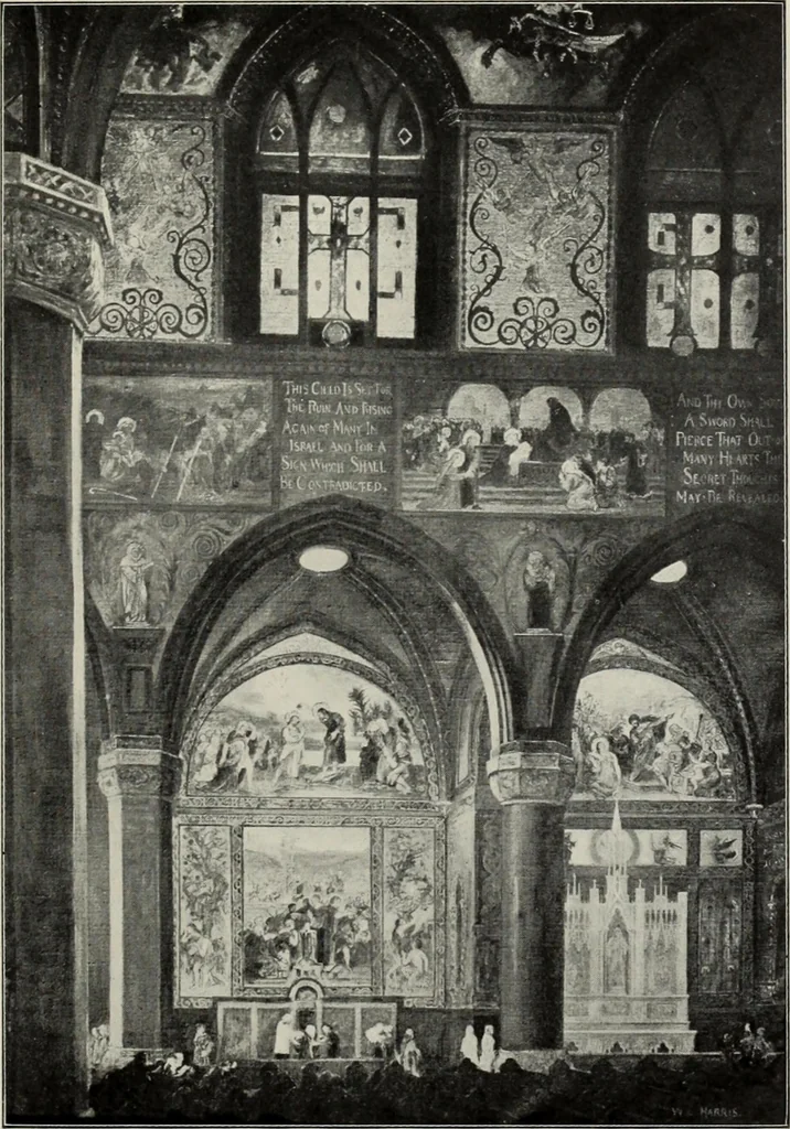 An illustration from Mural painting in America; the Scammon lectures, delivered before the Art institute of Chicago, March, 1912, and since greatly enlarged, by Edwin Howland Blashfield;, 1913, leaf 194