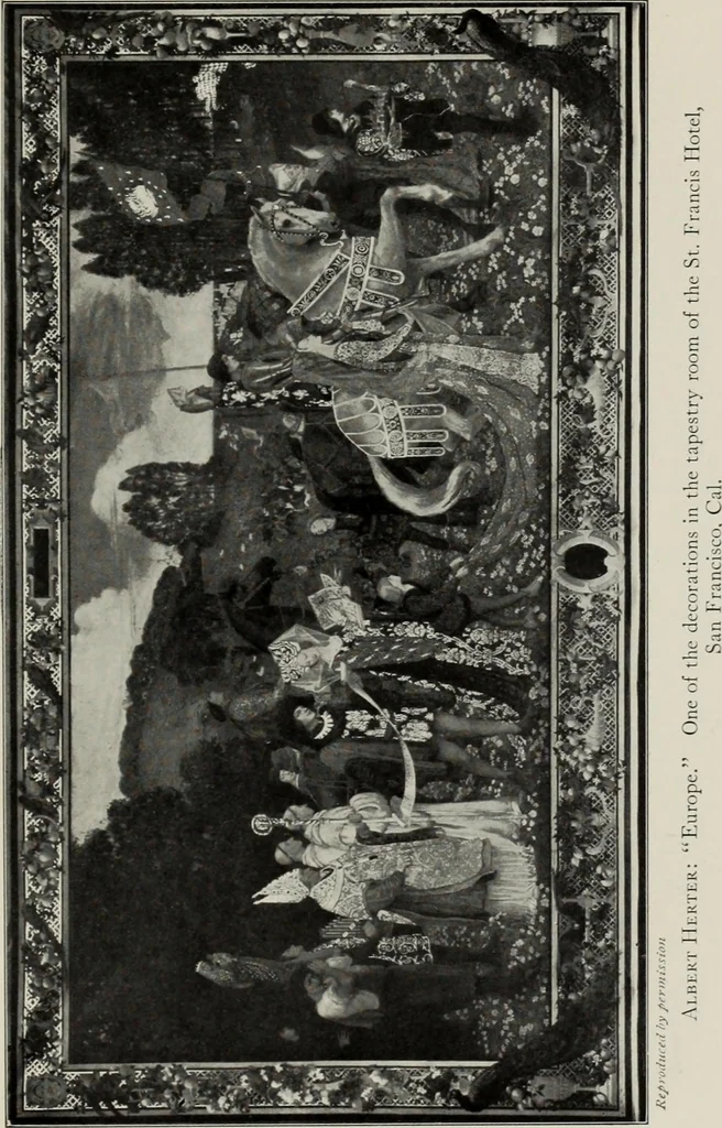 An illustration from Mural painting in America; the Scammon lectures, delivered before the Art institute of Chicago, March, 1912, and since greatly enlarged, by Edwin Howland Blashfield;, 1913, leaf 204