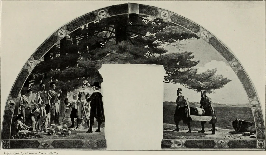 An illustration from Mural painting in America; the Scammon lectures, delivered before the Art institute of Chicago, March, 1912, and since greatly enlarged, by Edwin Howland Blashfield;, 1913, leaf 268