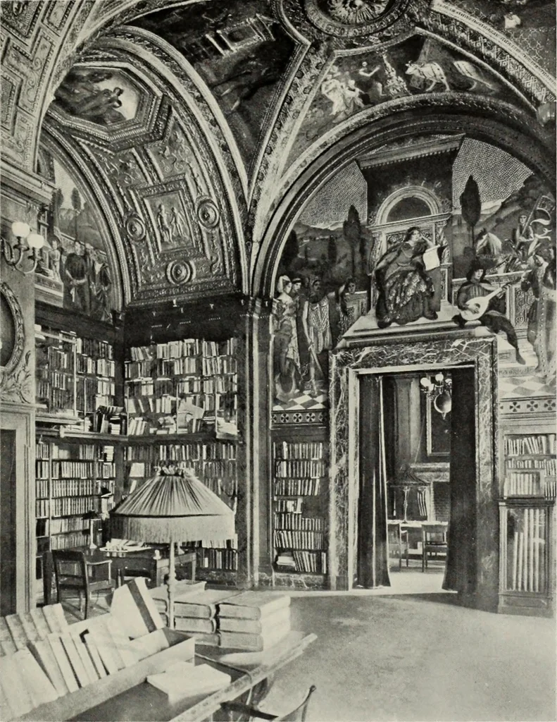 An illustration from Mural painting in America; the Scammon lectures, delivered before the Art institute of Chicago, March, 1912, and since greatly enlarged, by Edwin Howland Blashfield;, 1913, leaf 276