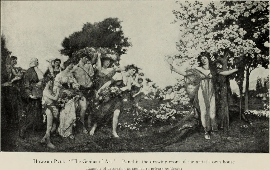 An illustration from Mural painting in America; the Scammon lectures, delivered before the Art institute of Chicago, March, 1912, and since greatly enlarged, by Edwin Howland Blashfield;, 1913, leaf 298