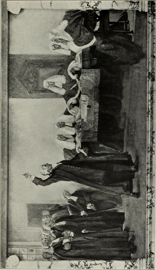 An illustration from Mural painting in America; the Scammon lectures, delivered before the Art institute of Chicago, March, 1912, and since greatly enlarged, by Edwin Howland Blashfield;, 1913, leaf 306