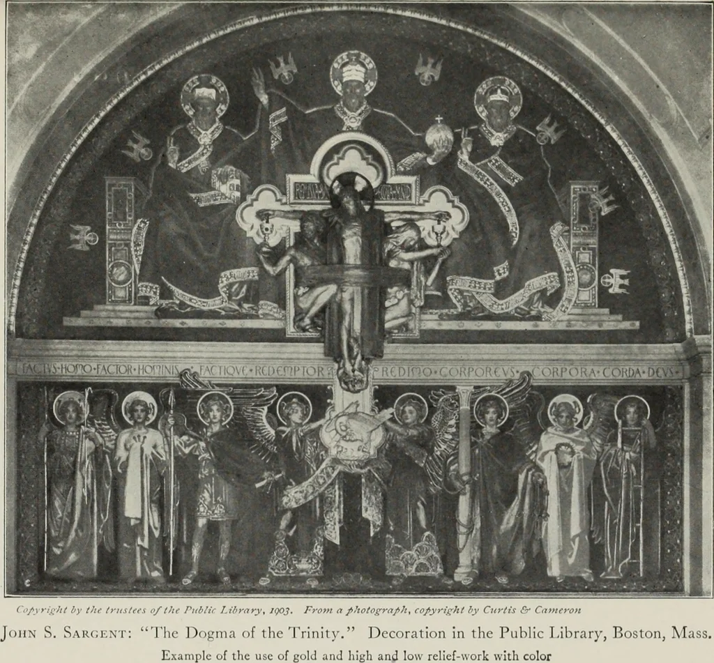 An illustration from Mural painting in America; the Scammon lectures, delivered before the Art institute of Chicago, March, 1912, and since greatly enlarged, by Edwin Howland Blashfield;, 1913, leaf 314