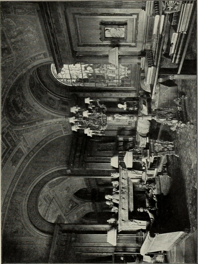 An illustration from Mural painting in America; the Scammon lectures, delivered before the Art institute of Chicago, March, 1912, and since greatly enlarged, by Edwin Howland Blashfield;, 1913, leaf 322