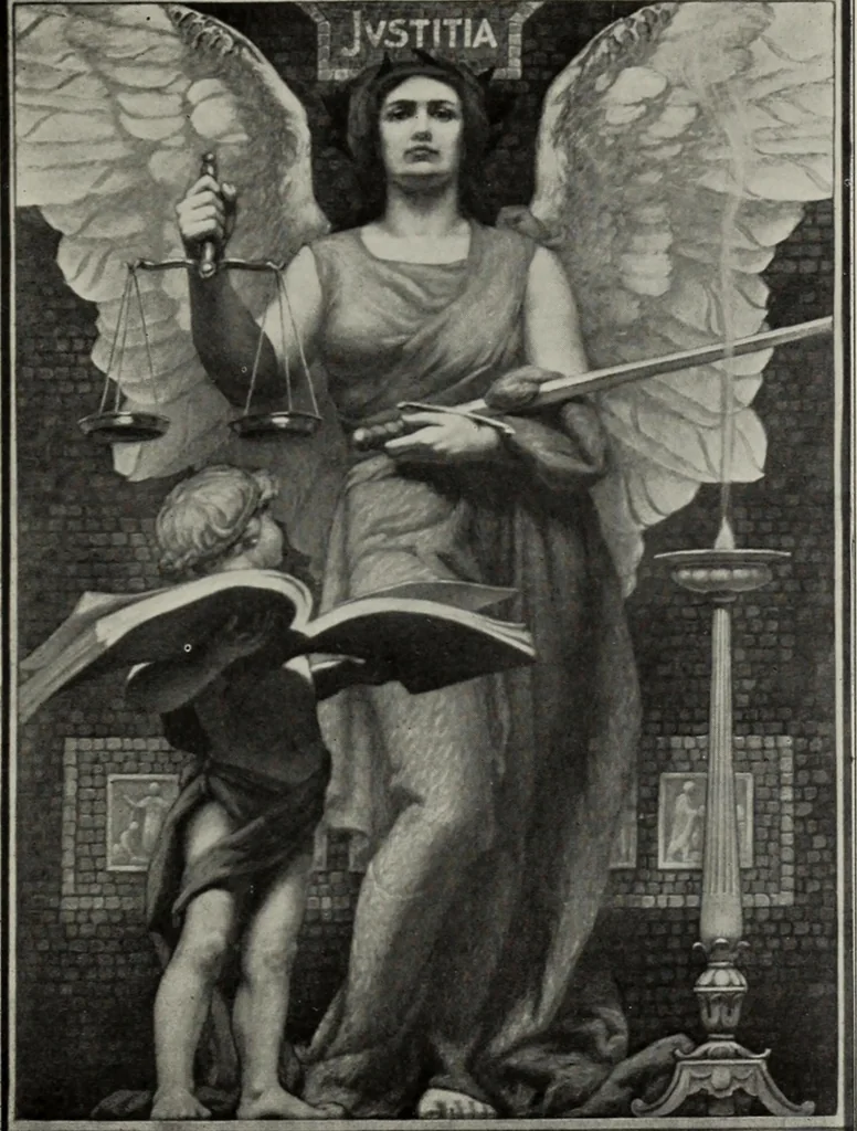 An illustration from Mural painting in America; the Scammon lectures, delivered before the Art institute of Chicago, March, 1912, and since greatly enlarged, by Edwin Howland Blashfield;, 1913, leaf 332