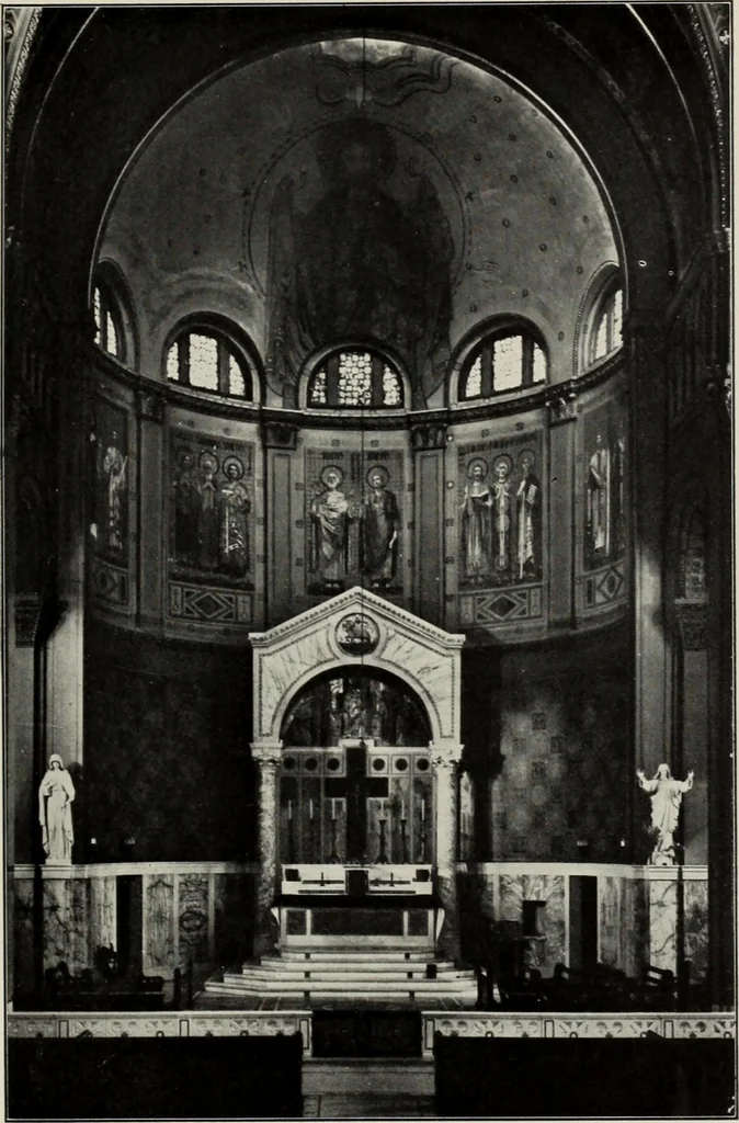 An illustration from Mural painting in America; the Scammon lectures, delivered before the Art institute of Chicago, March, 1912, and since greatly enlarged, by Edwin Howland Blashfield;, 1913, leaf 340