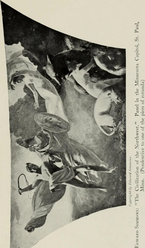 An illustration from Mural painting in America; the Scammon lectures, delivered before the Art institute of Chicago, March, 1912, and since greatly enlarged, by Edwin Howland Blashfield;, 1913, leaf 352