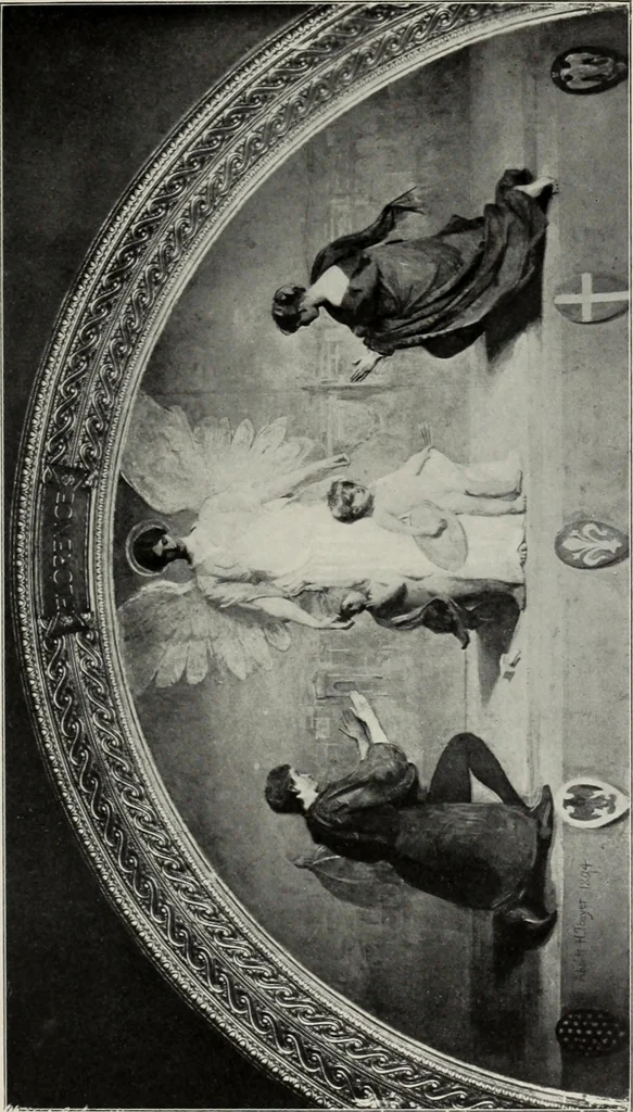 An illustration from Mural painting in America; the Scammon lectures, delivered before the Art institute of Chicago, March, 1912, and since greatly enlarged, by Edwin Howland Blashfield;, 1913, leaf 366