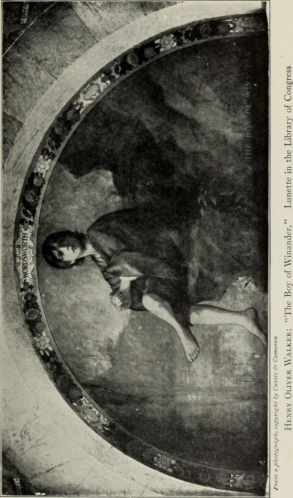 An illustration from Mural painting in America; the Scammon lectures, delivered before the Art institute of Chicago, March, 1912, and since greatly enlarged, by Edwin Howland Blashfield;, 1913, leaf 410