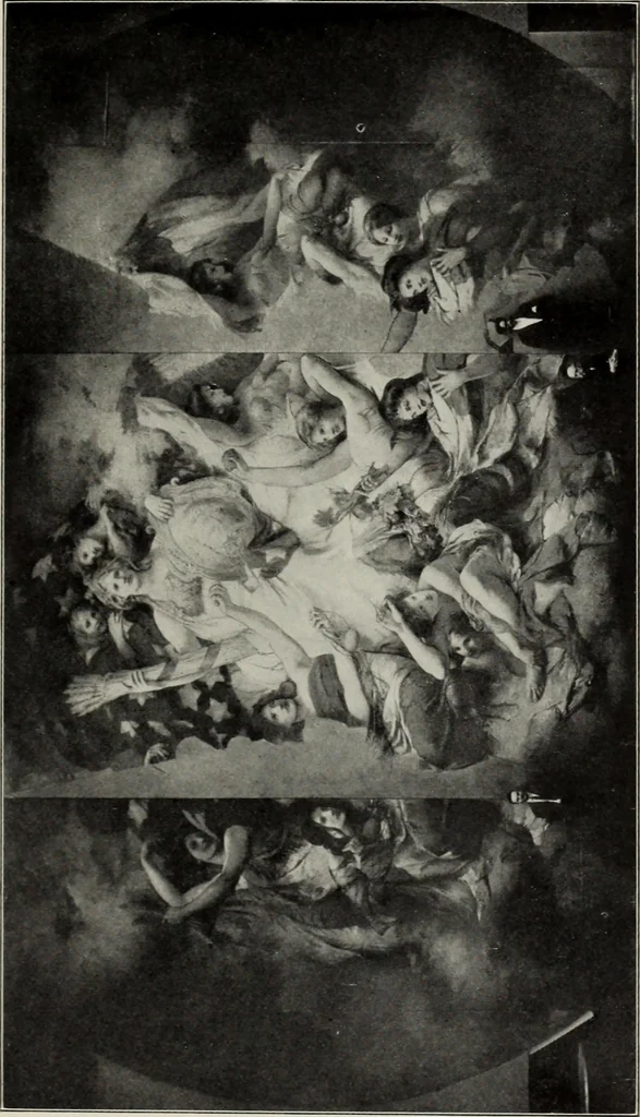 An illustration from Mural painting in America; the Scammon lectures, delivered before the Art institute of Chicago, March, 1912, and since greatly enlarged, by Edwin Howland Blashfield;, 1913, leaf 42
