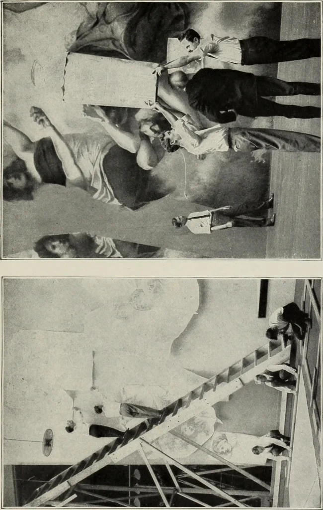 An illustration from Mural painting in America; the Scammon lectures, delivered before the Art institute of Chicago, March, 1912, and since greatly enlarged, by Edwin Howland Blashfield;, 1913, leaf 52