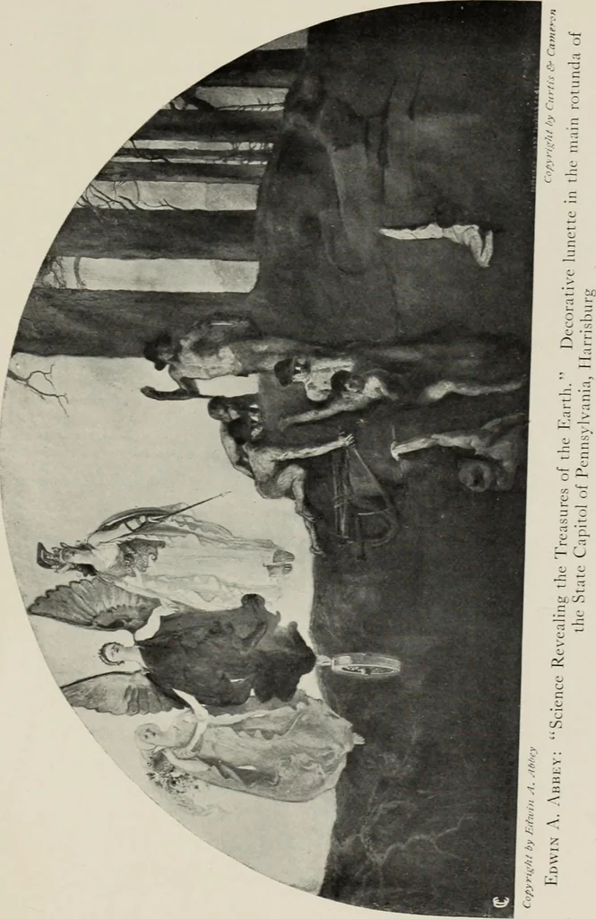 An illustration from Mural painting in America; the Scammon lectures, delivered before the Art institute of Chicago, March, 1912, and since greatly enlarged, by Edwin Howland Blashfield;, 1913, leaf 80