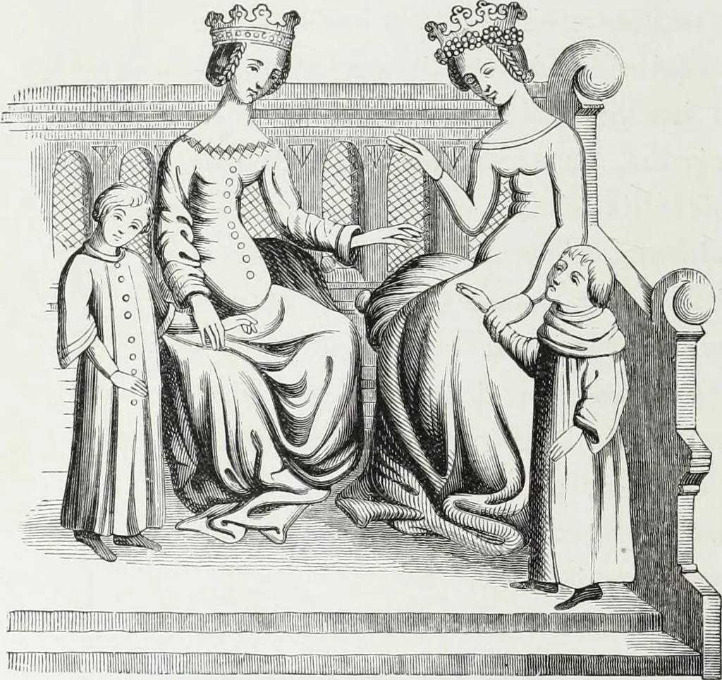 An illustration from Mœurs, usages et costumes au moyen âge : et à l'époque de la renaissance, 1874, leaf 103
