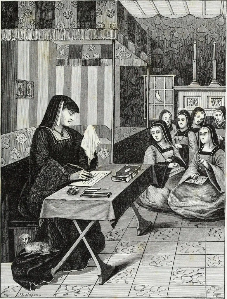 An illustration from Mœurs, usages et costumes au moyen âge : et à l'époque de la renaissance, 1874, leaf 108