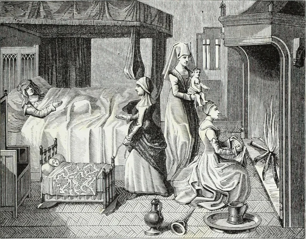 An illustration from Mœurs, usages et costumes au moyen âge : et à l'époque de la renaissance, 1874, leaf 112