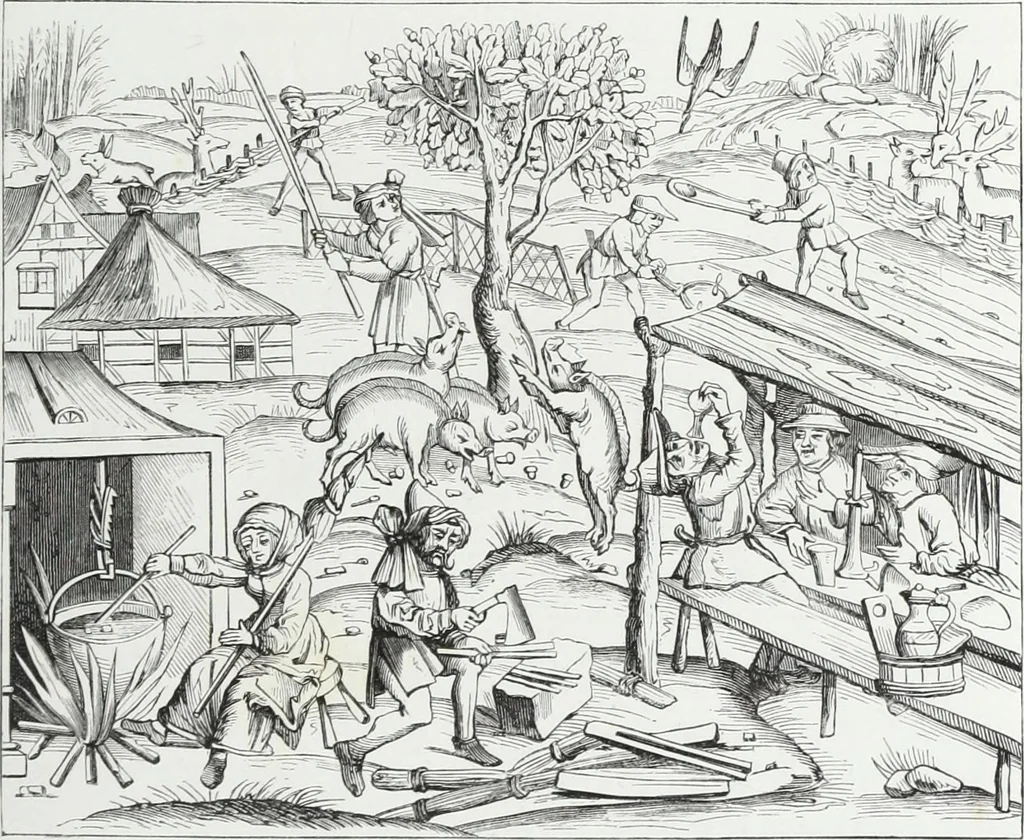 An illustration from Mœurs, usages et costumes au moyen âge : et à l'époque de la renaissance, 1874, leaf 120