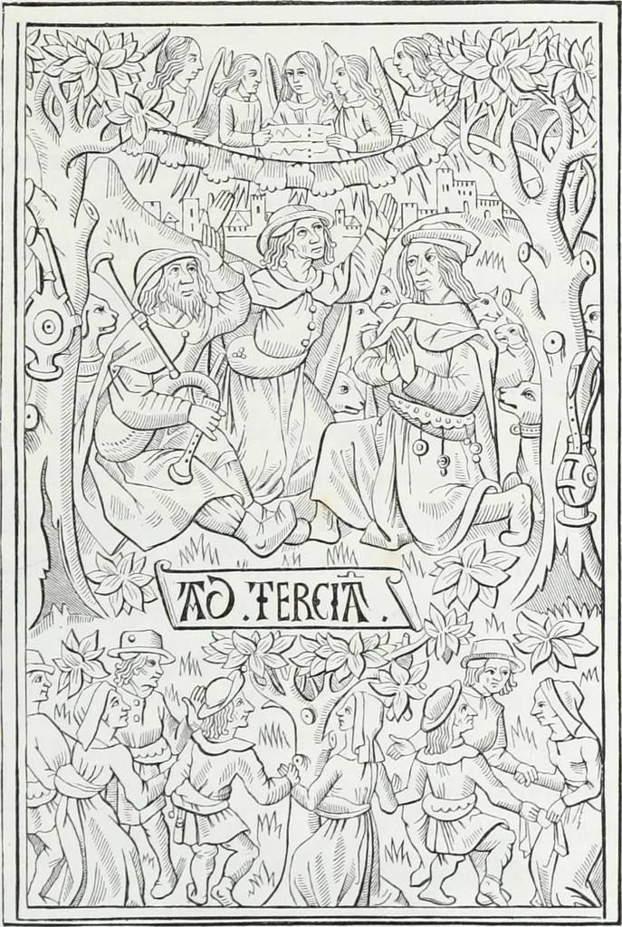 An illustration from Mœurs, usages et costumes au moyen âge : et à l'époque de la renaissance, 1874, leaf 130