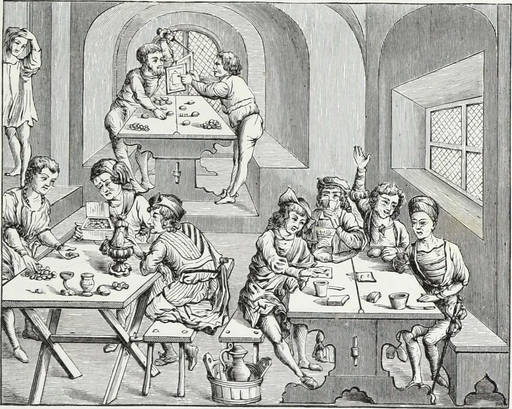 An illustration from Mœurs, usages et costumes au moyen âge : et à l'époque de la renaissance, 1874, leaf 182