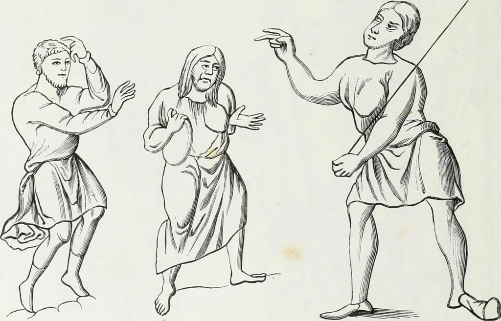 An illustration from Mœurs, usages et costumes au moyen âge : et à l'époque de la renaissance, 1874, leaf 19