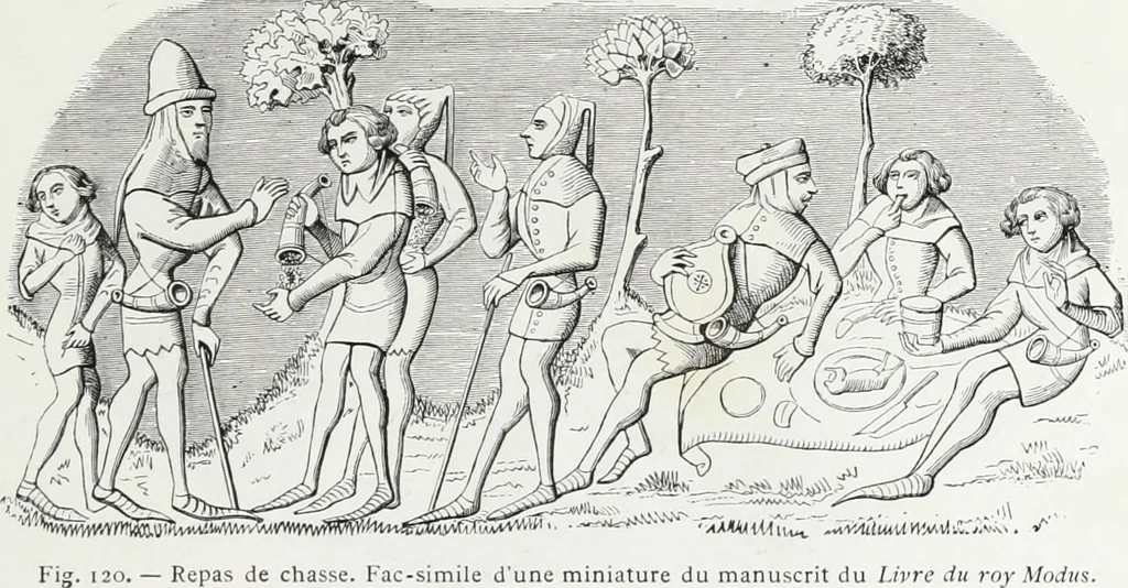An illustration from Mœurs, usages et costumes au moyen âge : et à l'époque de la renaissance, 1874, leaf 198