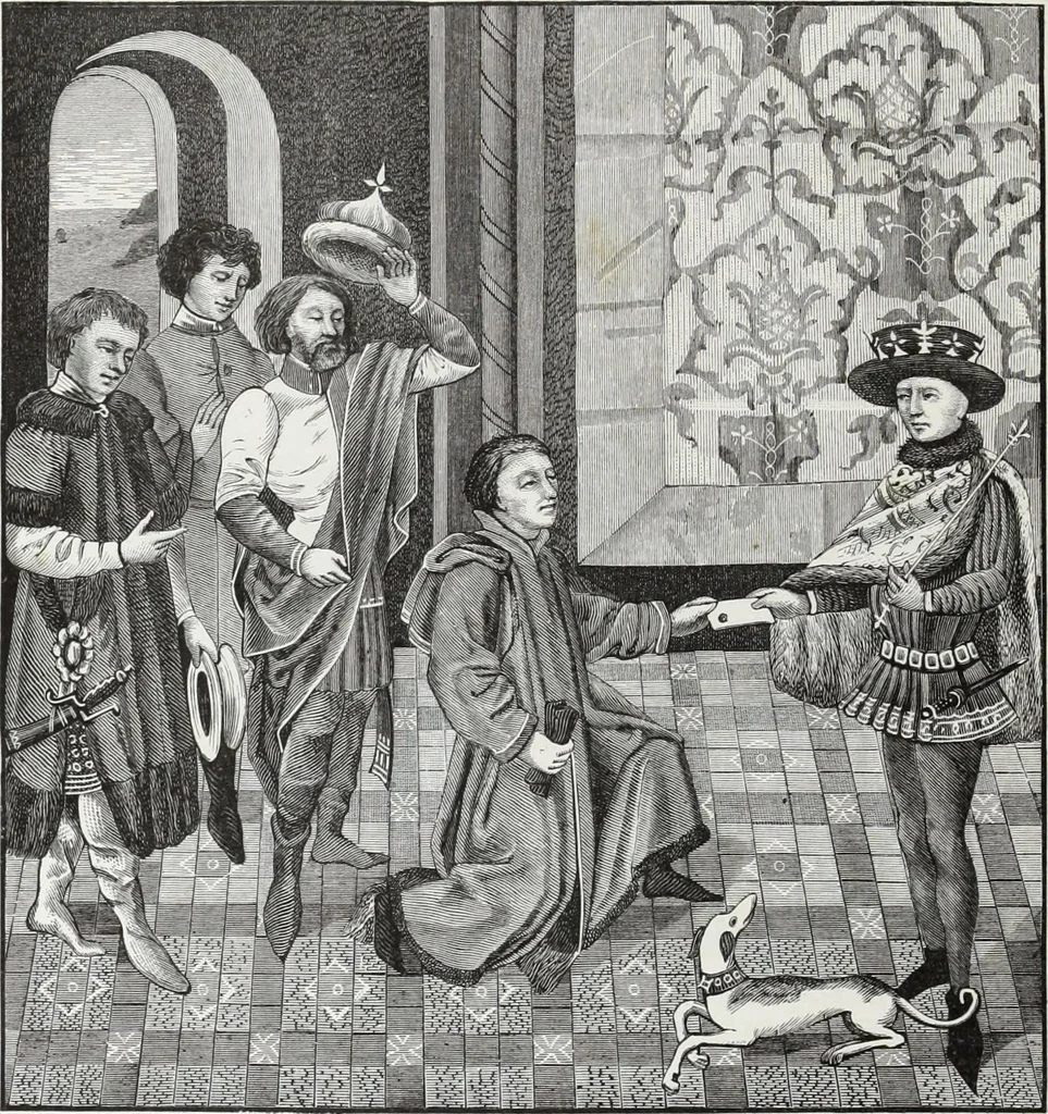 An illustration from Mœurs, usages et costumes au moyen âge : et à l'époque de la renaissance, 1874, leaf 23